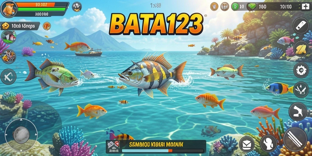 Tampilan gameplay BATA123 dengan berbagai jenis ikan yang menarik.