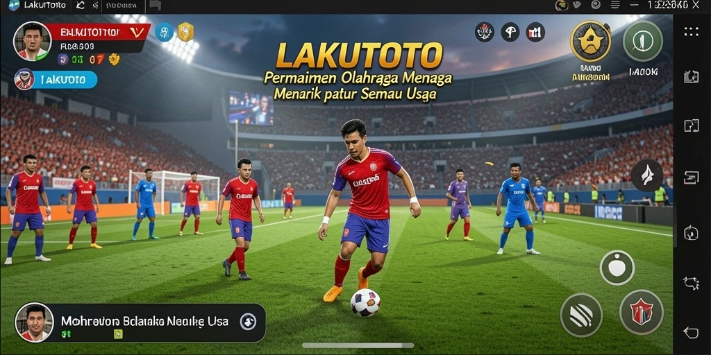 Tampilan gameplay menarik dari LAKUTOTO yang menggambarkan olahraga seru.