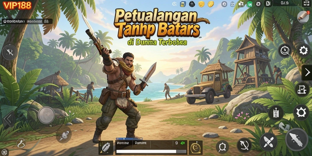 Tangkapan layar gameplay VIP188 yang menampilkan aksi di dunia terbuka.