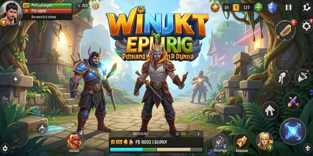 Tampilan gameplay menarik dalam petualangan RPG WINJKT.